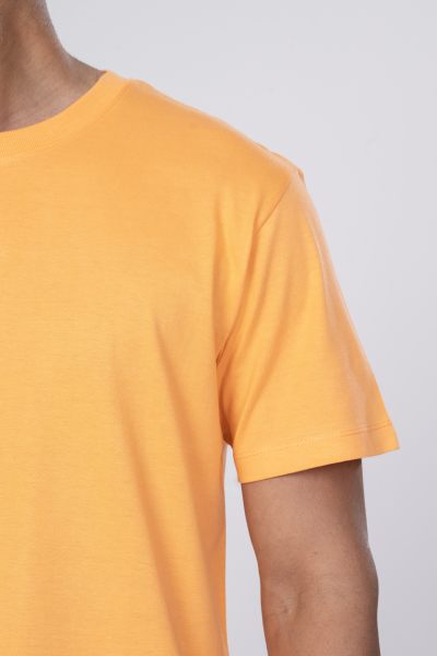 Shleviro Men's Polar Lab Tangerine Solid Round Neck T-shirt